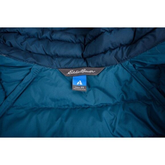 Eddie Bauer First Ascent Stormdown 800 Womens Down Puffer Coat Jacket XS Blue - Picture 8 of 8